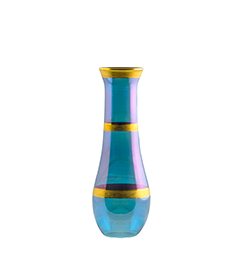 Home vases :best of hand made home vase blue color with golden stripes