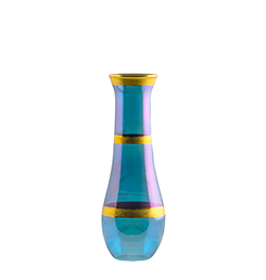 Home vases :best of hand made home vase blue color with golden stripes