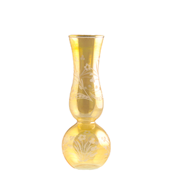 Home vases :best of hand made home vase light yellow with swirl flowr engravig 