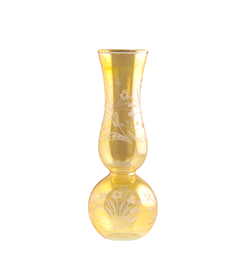 Home vases :best of hand made home vase light yellow with swirl flowr engravig 